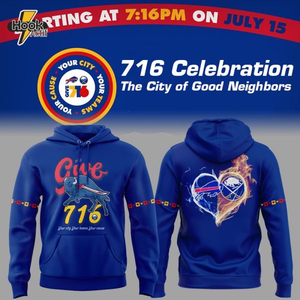 Buffalo Bills x Buffalo Sabres 716 Celebration The City Of Good Neighbors Hoodie Set