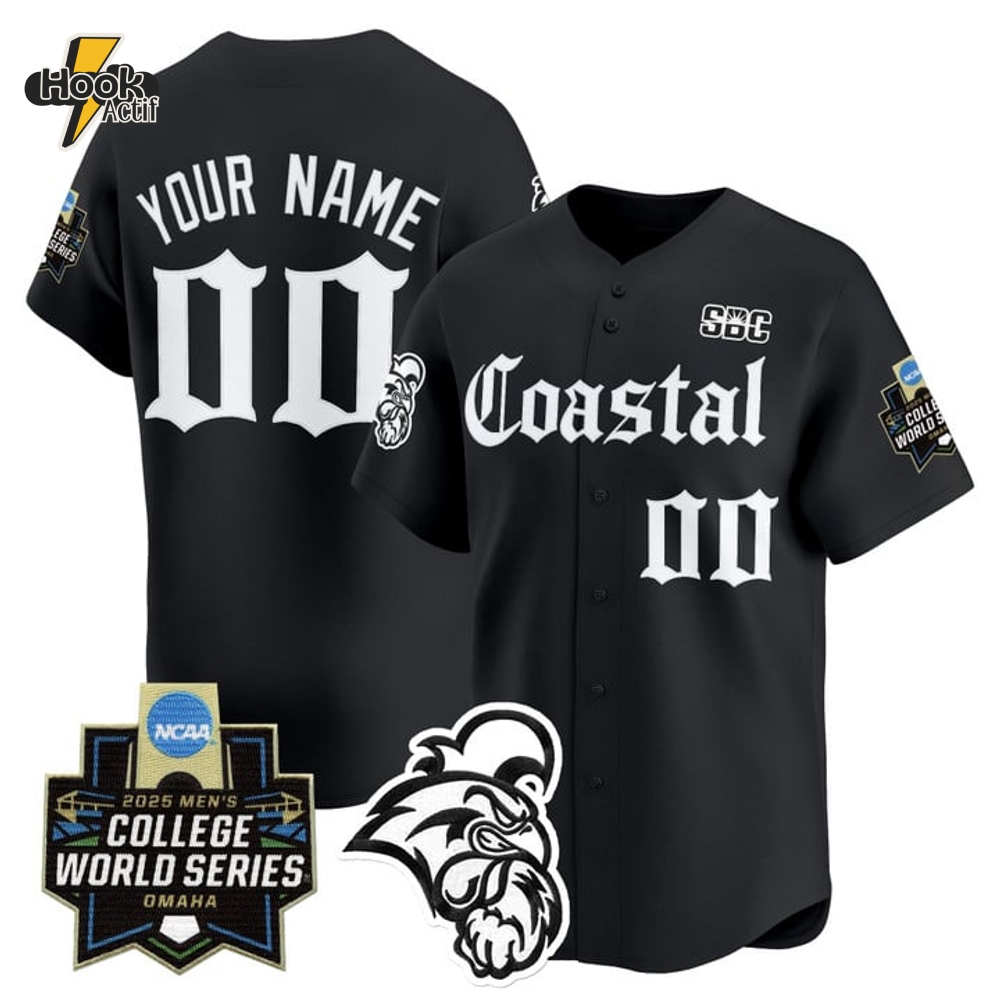 Carolina Chanticleers 2025 World Series 'Gothic Coastline Edition' Special Black Baseball Jersey Carolina Chanticleers 2025 World Series 'Gothic Coastline Edition' Special Black Baseball Jersey