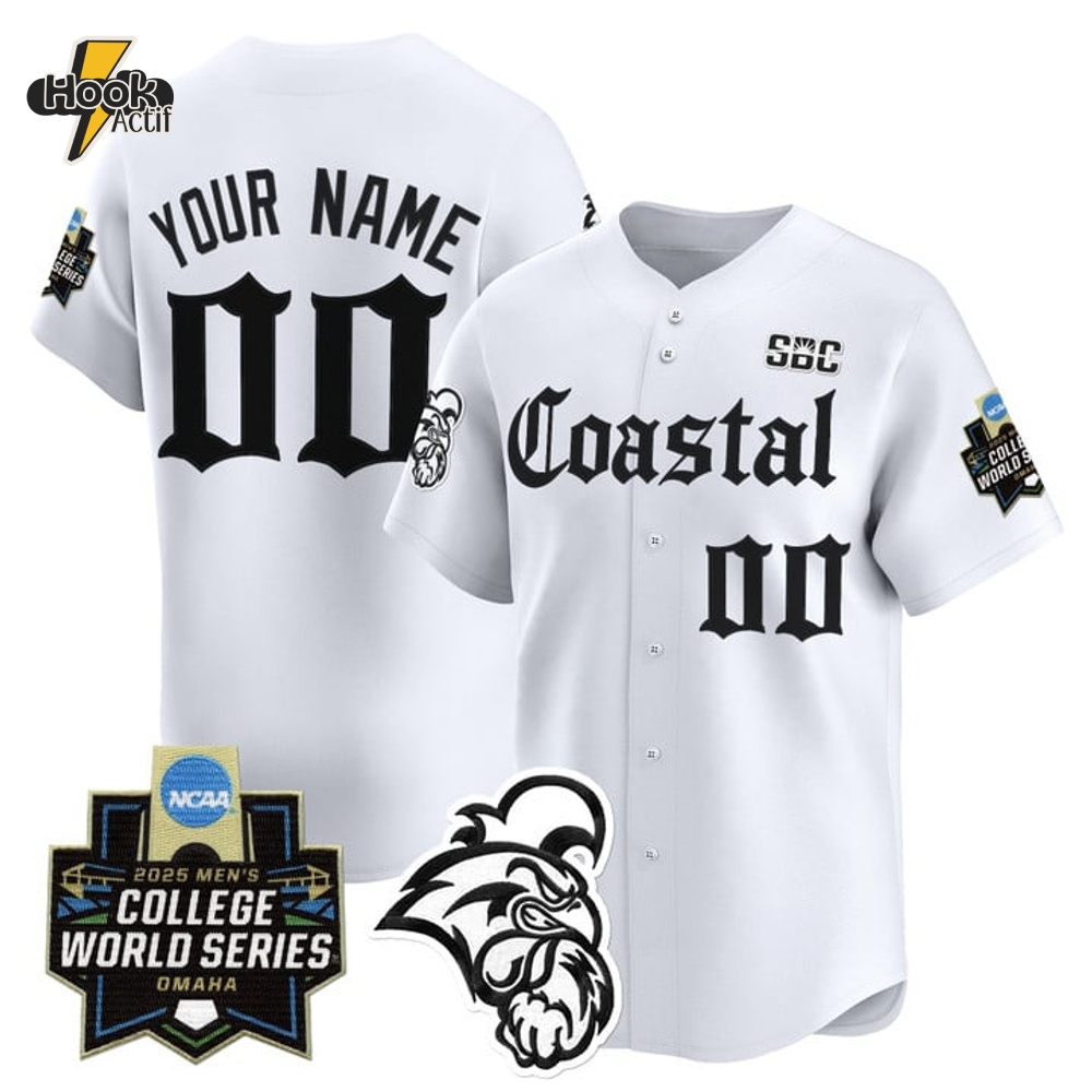 Carolina Chanticleers 2025 World Series 'Gothic Coastline Edition' Special White Baseball Jersey Carolina Chanticleers 2025 World Series 'Gothic Coastline Edition' Special White Baseball Jersey