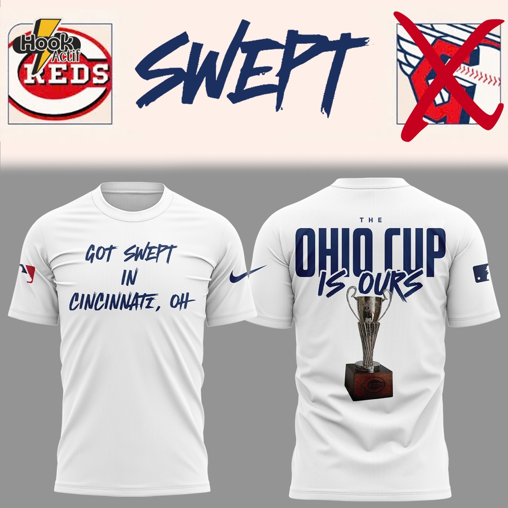 Cincinnati Reds Got Swept In Cincinnati Special White Tee Cincinnati Reds Got Swept In Cincinnati Special White Tee