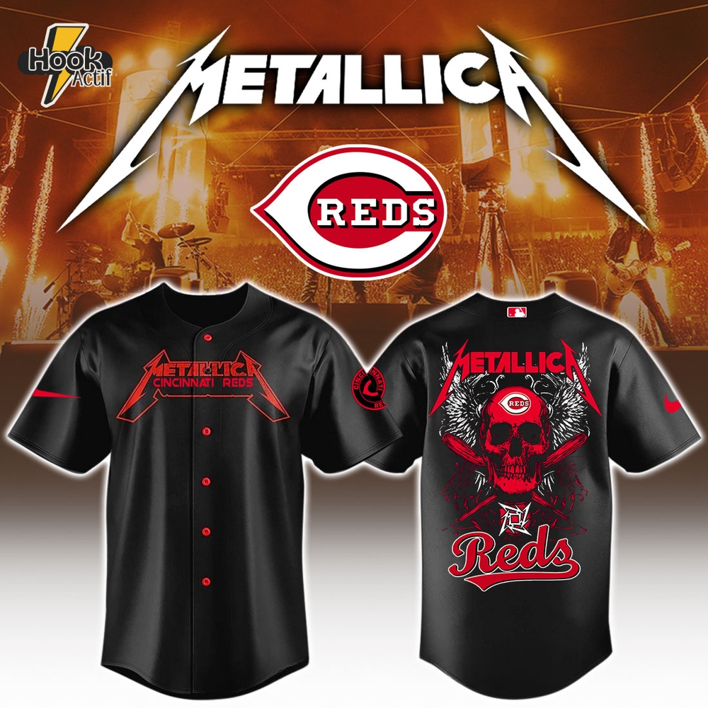 Cincinnati Reds MLB x Metallica Jersey Limited Edition Cincinnati Reds MLB x Metallica Jersey Limited Edition