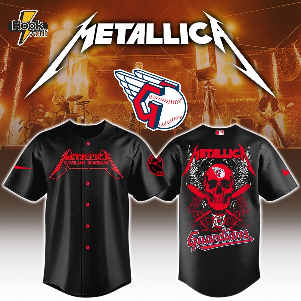 Cleveland Guardians MLB x Metallica Jersey Limited Edition Cleveland Guardians MLB x Metallica Jersey Limited Edition
