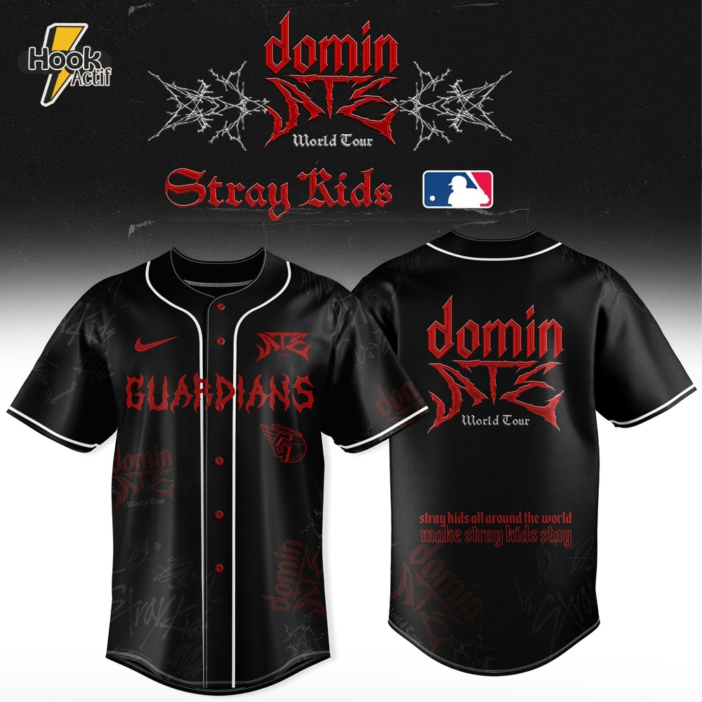 Cleveland Guardians x Stray Kids Dominate World Tour 2025 Jersey Cleveland Guardians x Stray Kids Dominate World Tour 2025 Jersey