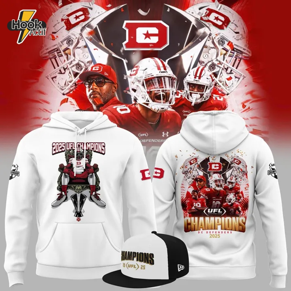 DC Defenders 2025 UFL Championship Throne Special Hoodie DC Defenders 2025 UFL Championship Throne Special Hoodie
