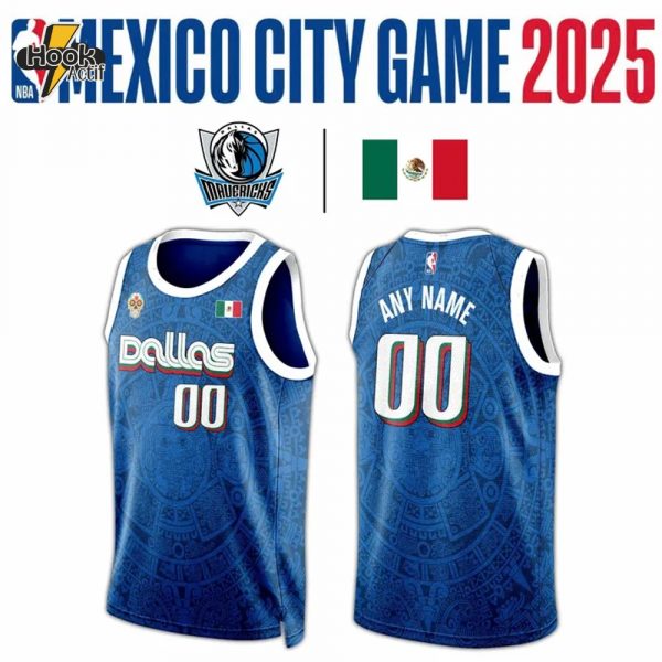 Dallas Mavericks x Mexico City Game 2025 Blue Jersey