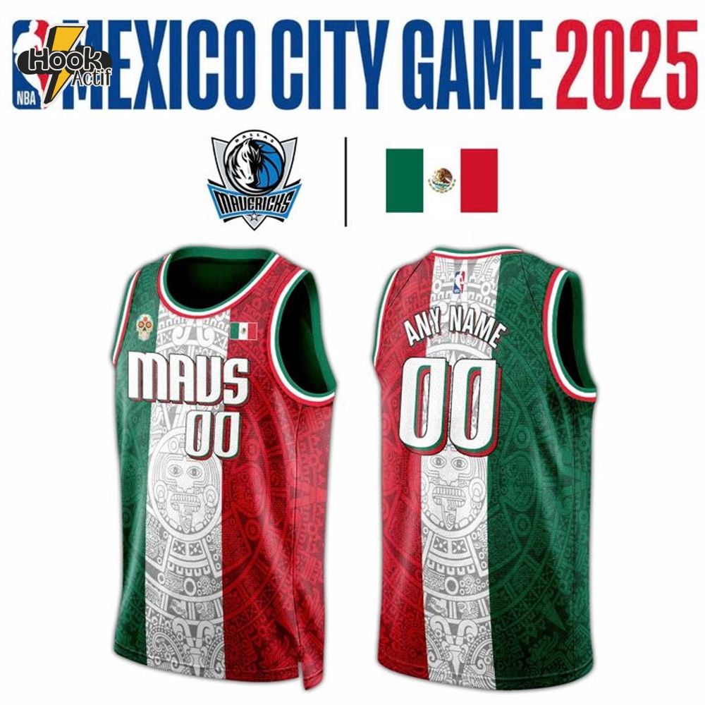 Dallas Mavericks x Mexico City Game 2025 Flag Basketball Jersey Dallas Mavericks x Mexico City Game 2025 Flag Basketball Jersey