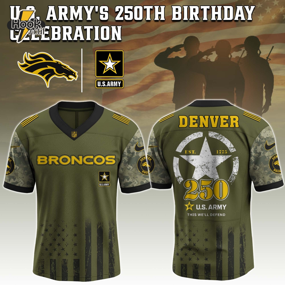 Denver Broncos NFL x U.S. Army 250th Birthday Celebration Jersey Denver Broncos NFL x U.S. Army 250th Birthday Celebration Jersey