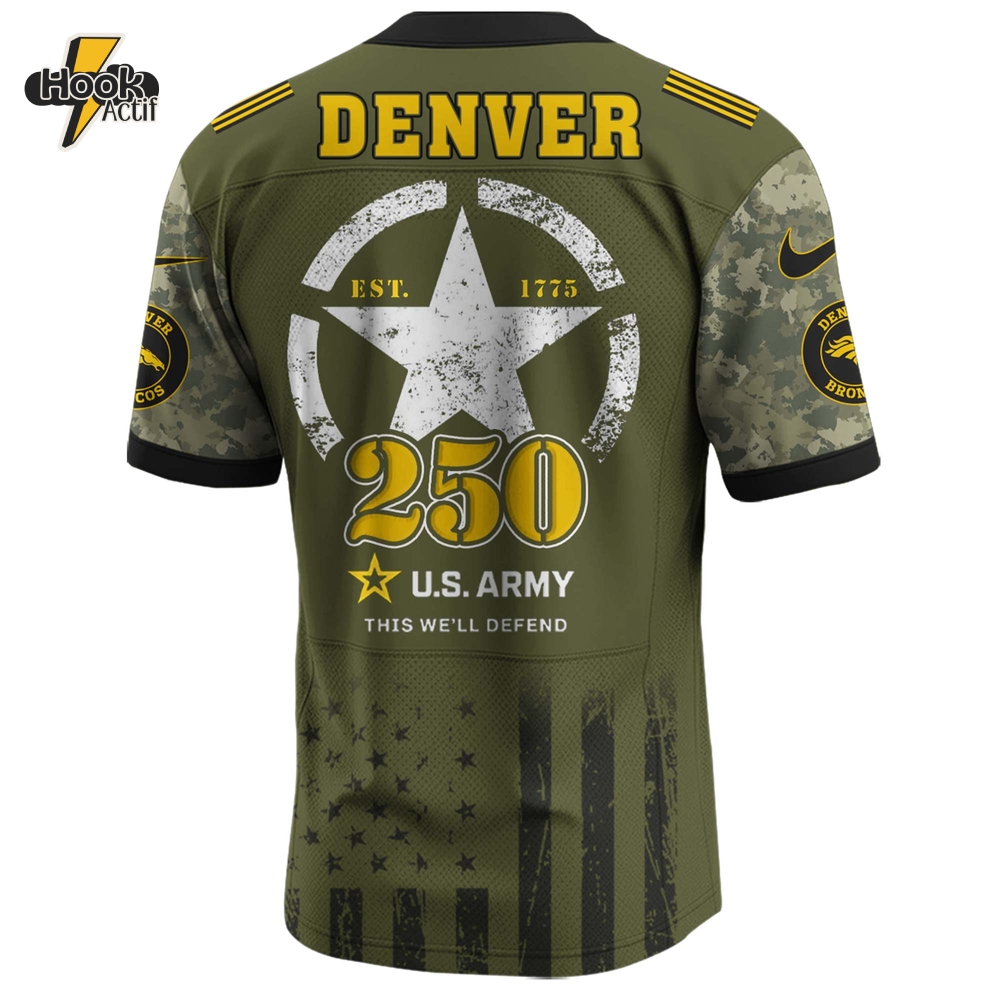 Denver Broncos NFL x U.S. Army 250th Birthday Celebration Jersey Denver Broncos NFL x U.S. Army 250th Birthday Celebration Jersey