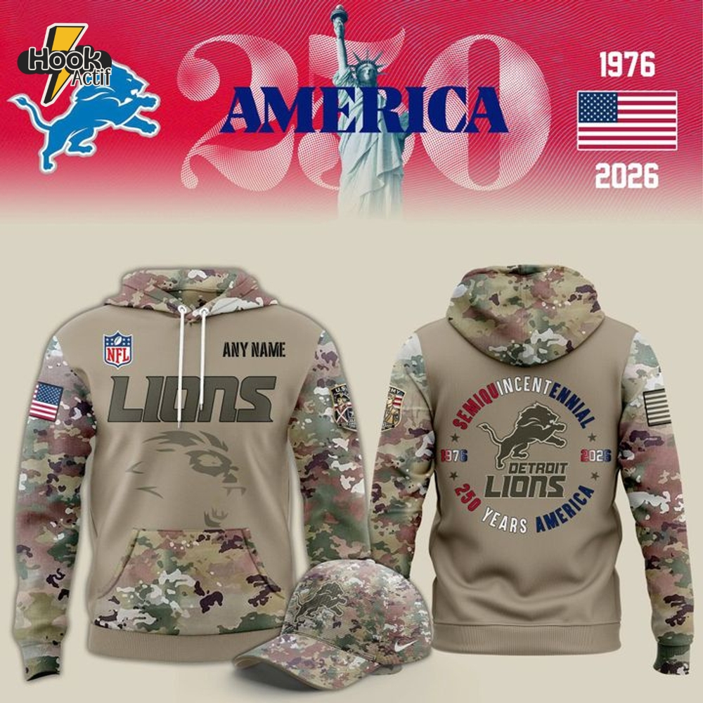 Detroit Lions x 250 years America x Flag Day Special Camo Hoodie Detroit Lions x 250 years America x Flag Day Special Camo Hoodie