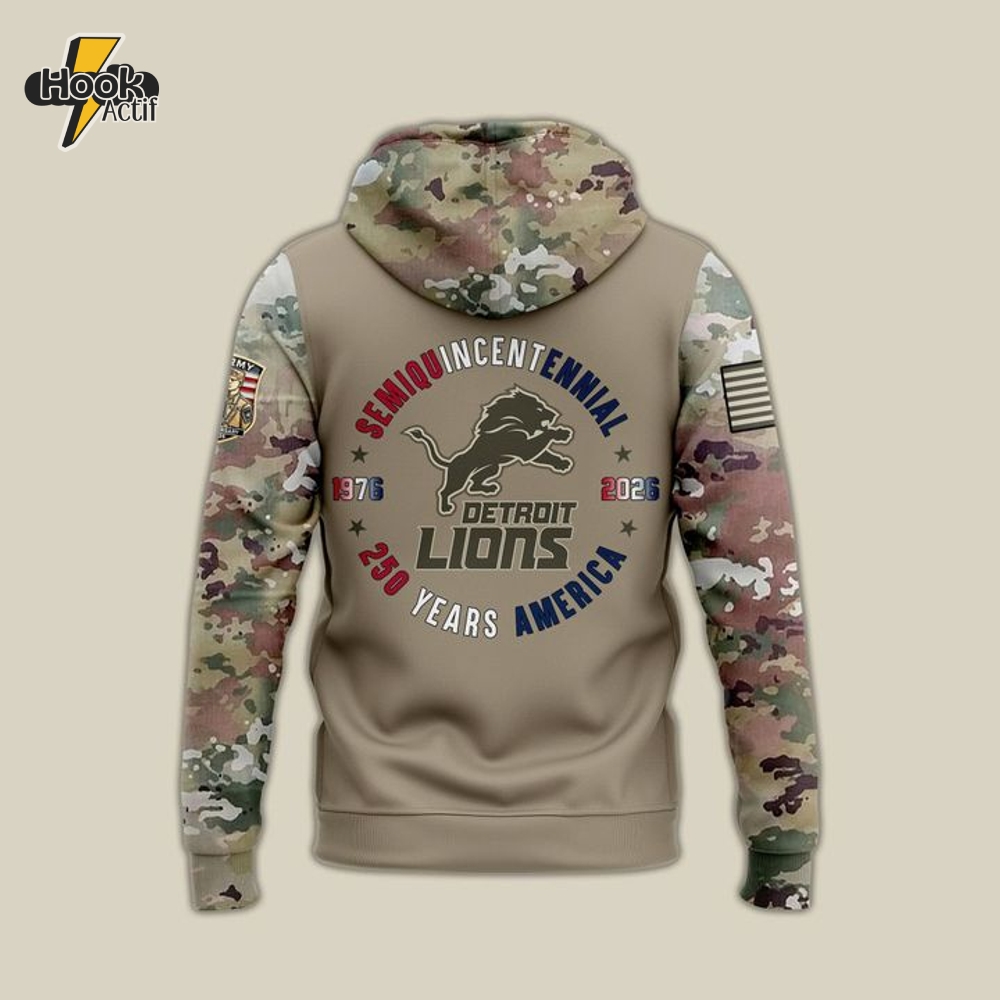 Detroit Lions x 250 years America x Flag Day Special Camo Hoodie Detroit Lions x 250 years America x Flag Day Special Camo Hoodie