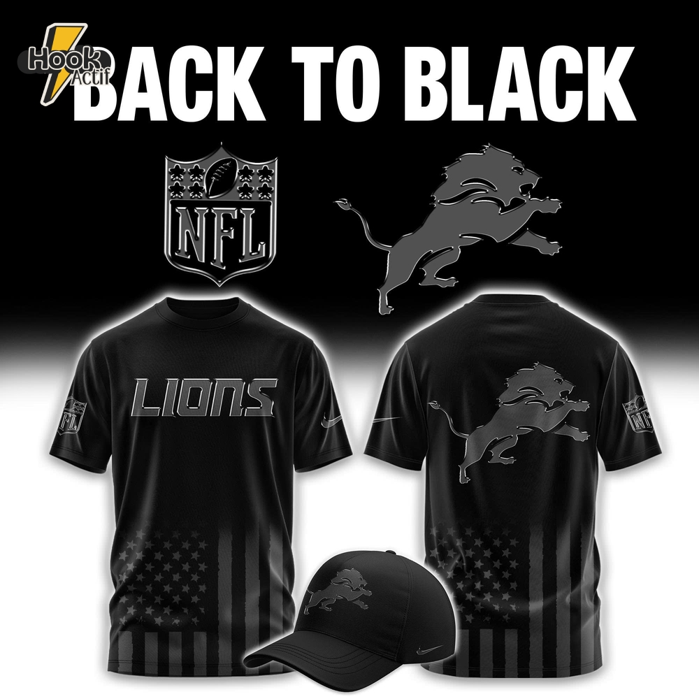 Detroit Lions x Back To Black Limited Edition Tee Detroit Lions x Back To Black Limited Edition Tee