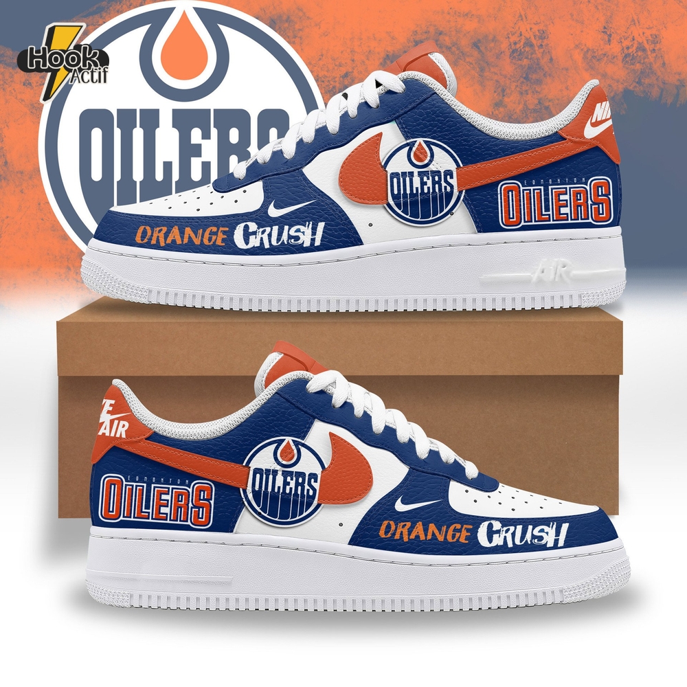 Edmonton Oilers Orange Crush 2025 Nike Air Force 1 Edmonton Oilers Orange Crush 2025 Nike Air Force 1