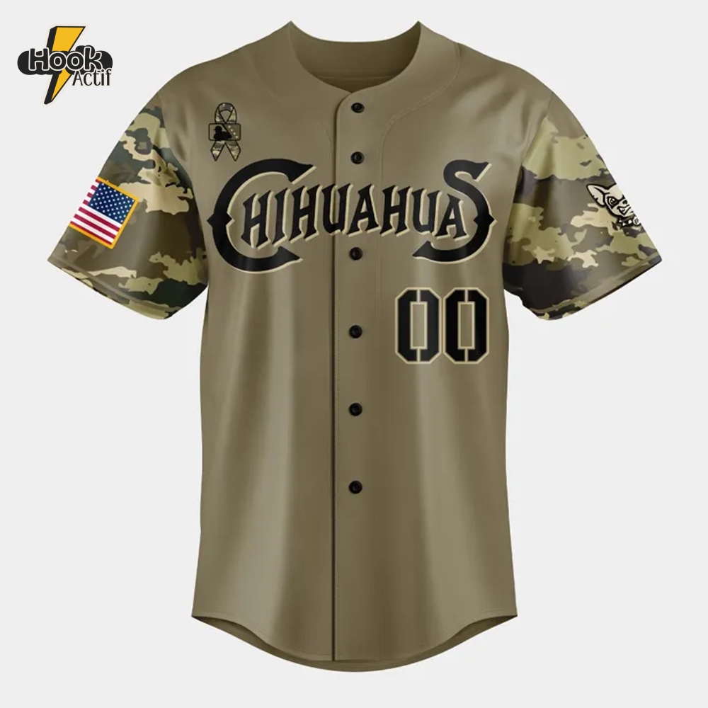 El Paso Chihuahuas Military Appreciation Night 2025 Baseball Jersey El Paso Chihuahuas Military Appreciation Night 2025 Baseball Jersey