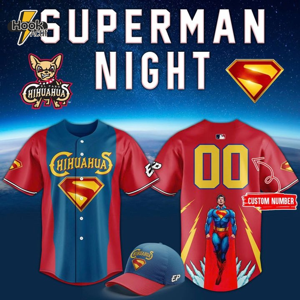El Paso Chihuahuas x Superman 2025 Custom Jersey El Paso Chihuahuas x Superman 2025 Custom Jersey