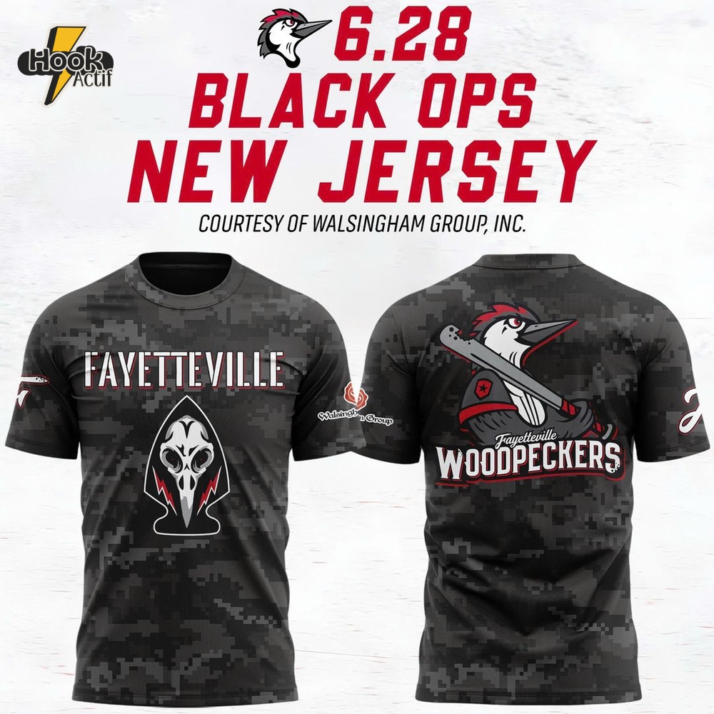 Fayetteville Woodpeckers Black Ops Special New Tee Fayetteville Woodpeckers Black Ops Special New Tee