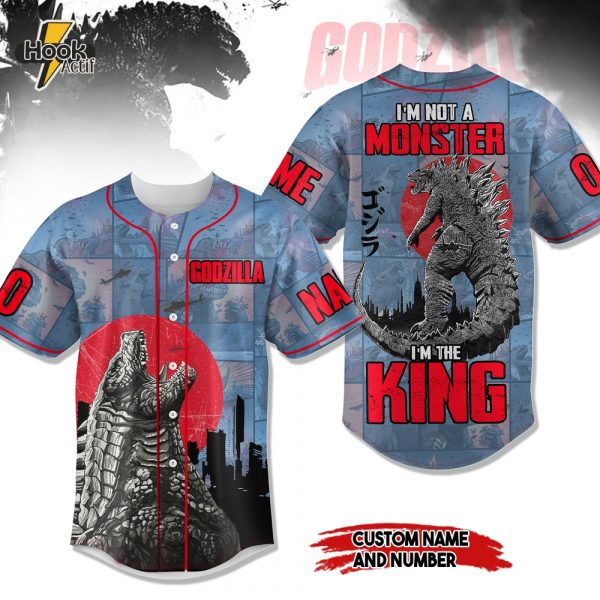 Godzilla "I'm Not Monster I'm A King" Baseball Jersey
