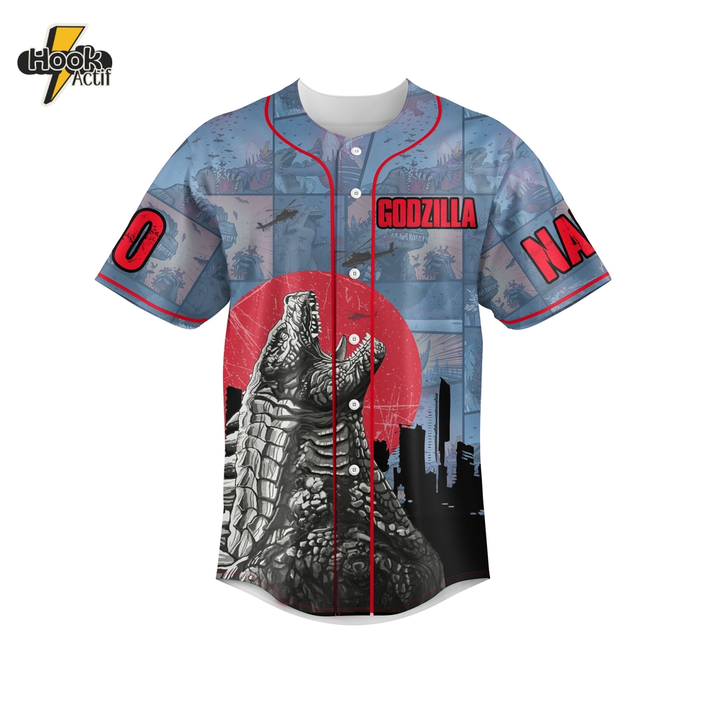 Godzilla "I'm Not Monster I'm A King" Baseball Jersey Godzilla "I'm Not Monster I'm A King" Baseball Jersey