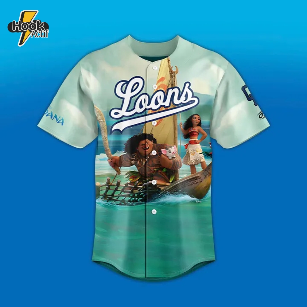 Great Lakes Loons x Moana Limited Edition Baseball Jersey 2025 Great Lakes Loons x Moana Limited Edition Baseball Jersey 2025