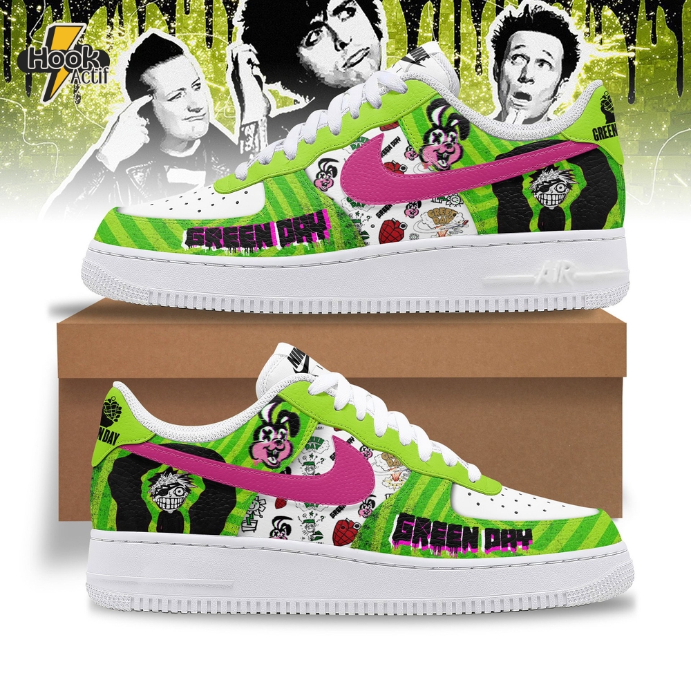 Green Day New 2025 Limited Edition Air Force 1 Sneakers Green Day New 2025 Limited Edition Air Force 1 Sneakers