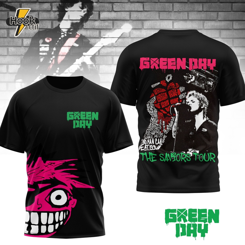 Green Day The Saviors Tour 2025 Premium Shirt Green Day The Saviors Tour 2025 Premium Shirt