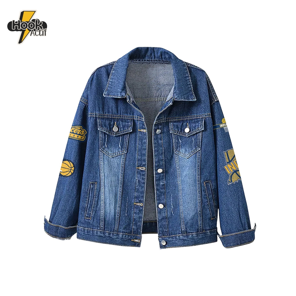 Indiana Pacers Eastern Conference Champions 2025 Special Denim Jacket Indiana Pacers Eastern Conference Champions 2025 Special Denim Jacket