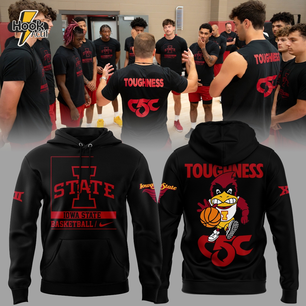 Iowa State Football "Toughness C5C" Black Hoodie Iowa State Football "Toughness C5C" Black Hoodie