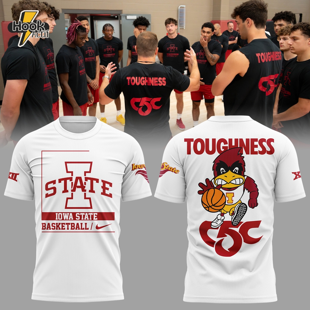 Iowa State Football "Toughness C5C" White T-Shirt Iowa State Football "Toughness C5C" White T-Shirt