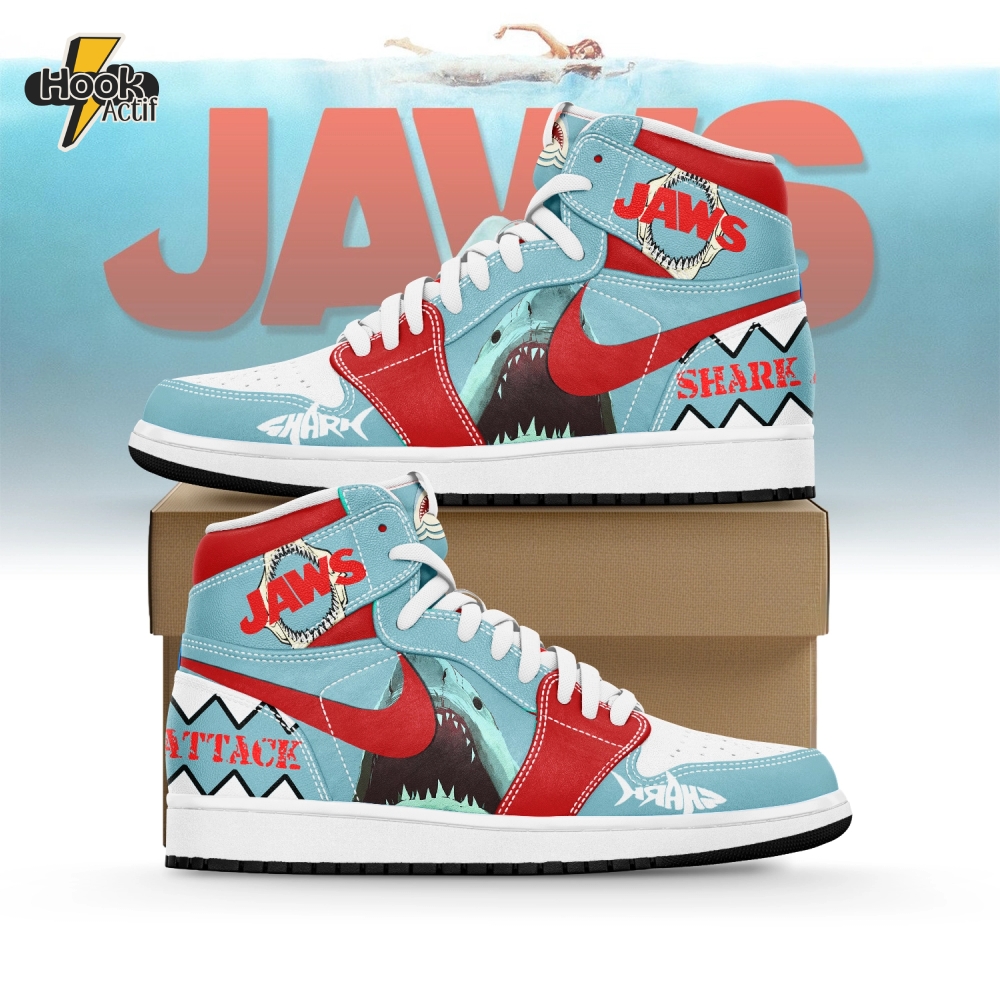 Jaws Movie "Shark Attack" Special Air Jordan 1 Sneaker Jaws Movie "Shark Attack" Special Air Jordan 1 Sneaker