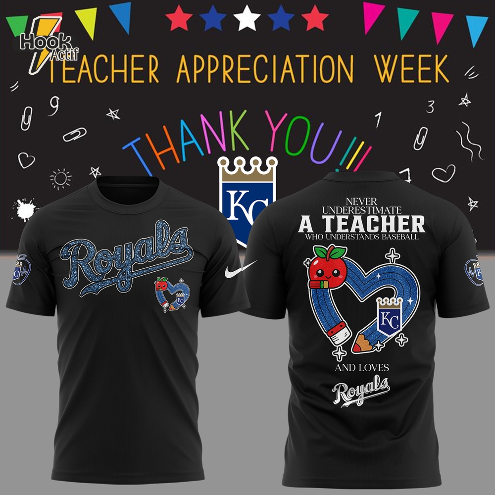 Kansas City Royals x Teacher Appreciation Game Black Shirt Kansas City Royals x Teacher Appreciation Game Black Shirt