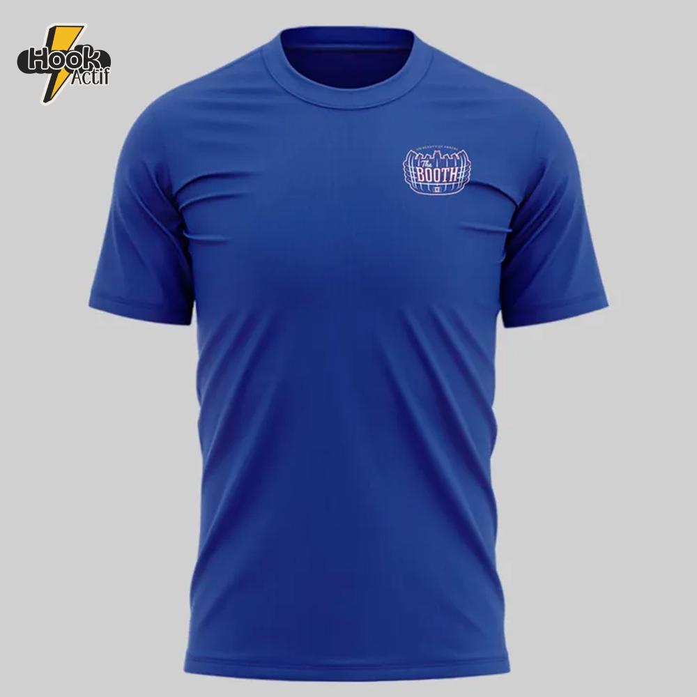 Kansas Jayhawks Stripe Out The Booth Blue Shirt Kansas Jayhawks Stripe Out The Booth Blue Shirt