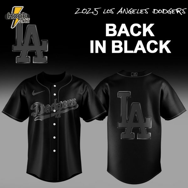 Los Angeles Dodgers "Back In Black" Special Baseball Jersey