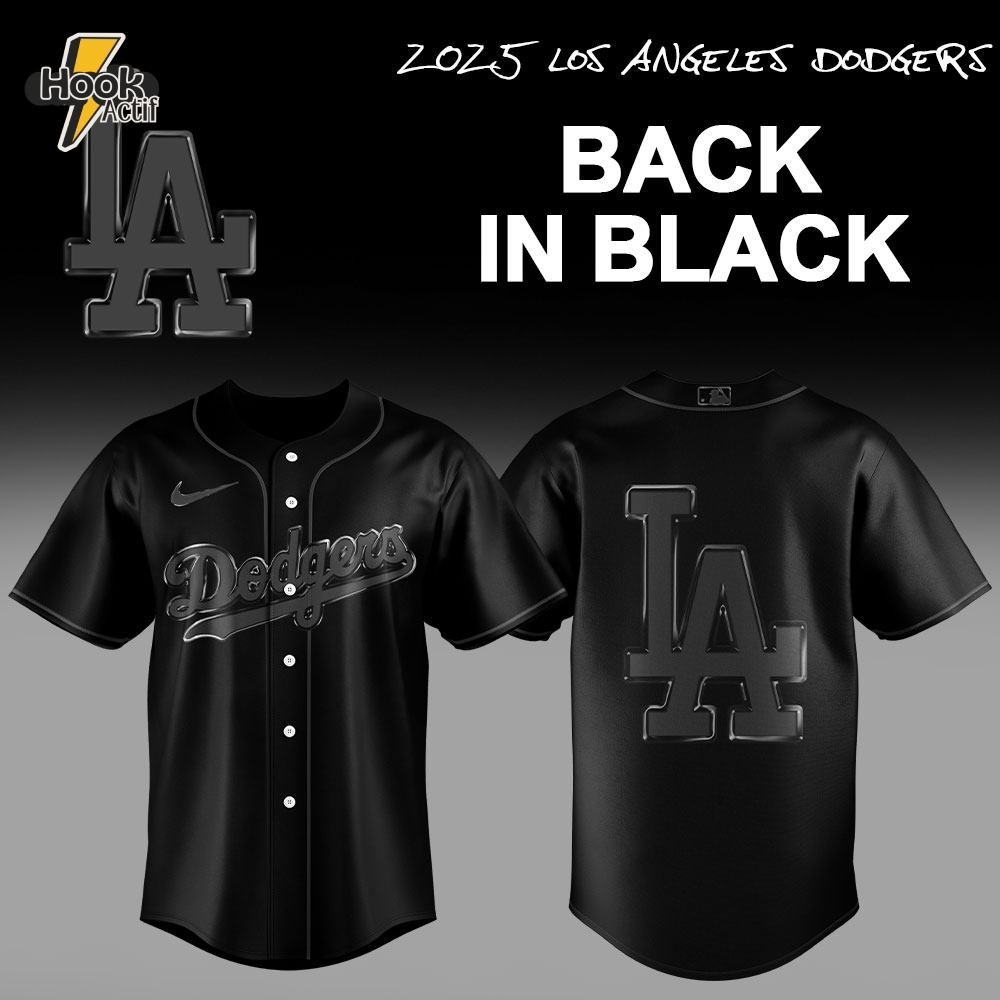 Los Angeles Dodgers "Back In Black" Special Baseball Jersey Los Angeles Dodgers "Back In Black" Special Baseball Jersey