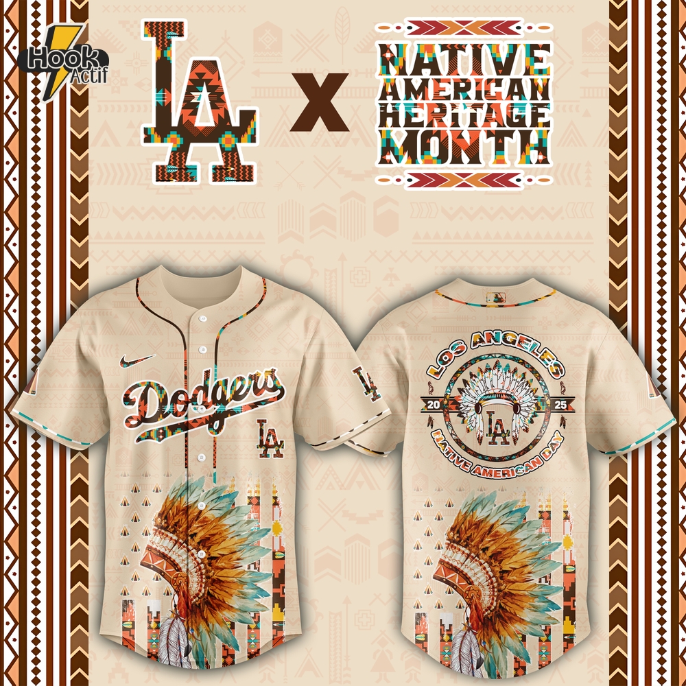 Los Angeles Dodgers MLB Native American Day Jersey 2025 Los Angeles Dodgers MLB Native American Day Jersey 2025