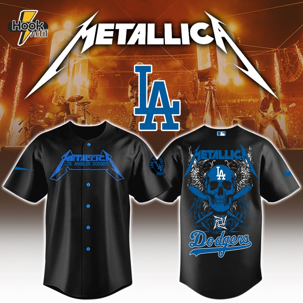 Los Angeles Dodgers MLB x Metallica Jersey Limited Edition Los Angeles Dodgers MLB x Metallica Jersey Limited Edition