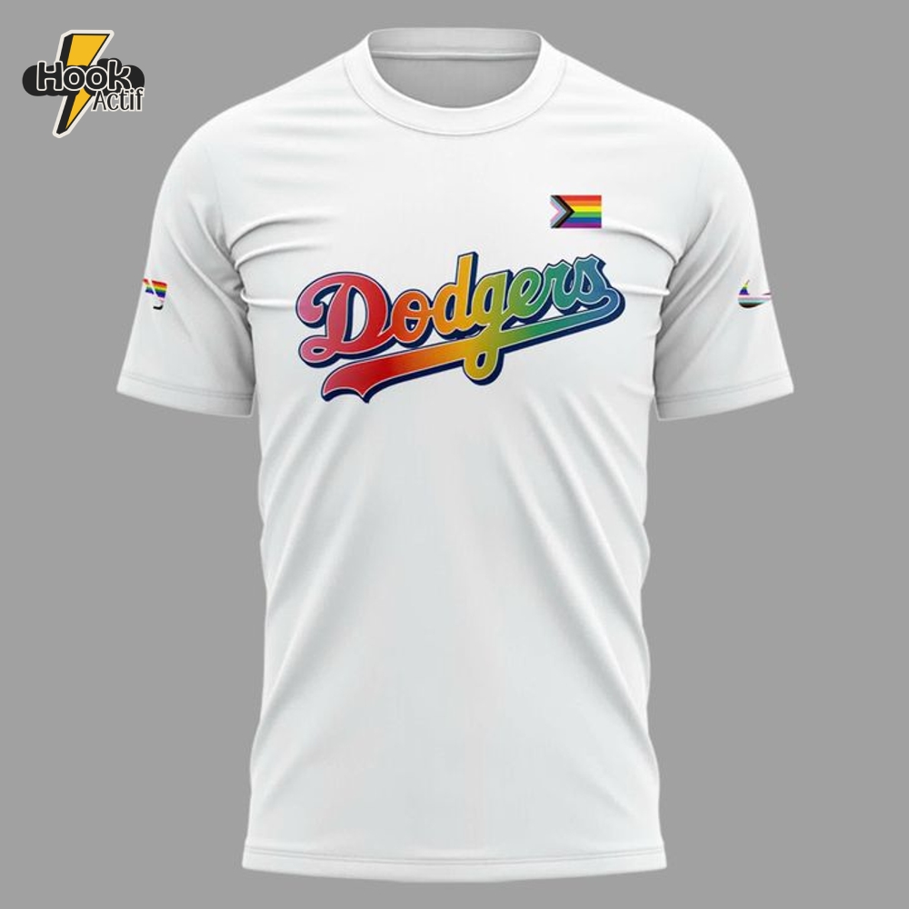Los Angeles Dodgers Pride Night "Dodgers Proud" Special Tee Los Angeles Dodgers Pride Night "Dodgers Proud" Special Tee
