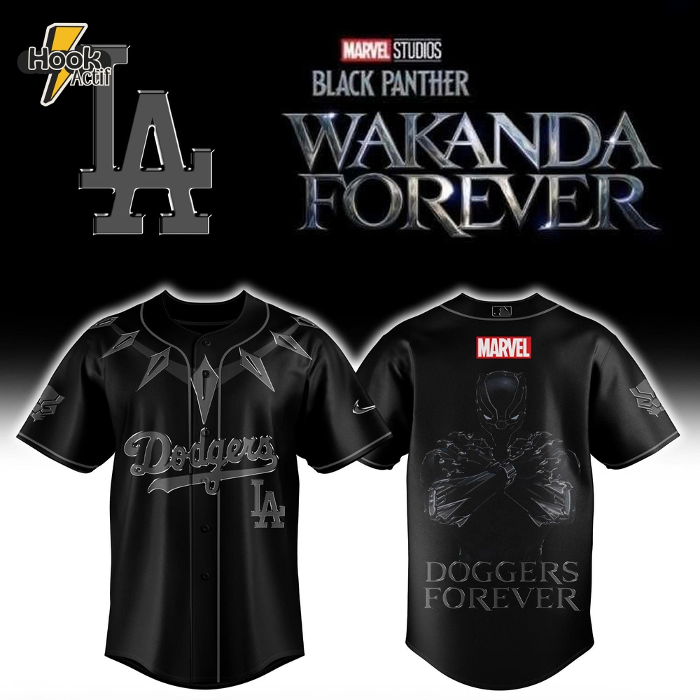 Los Angeles Dodgers x Black Panther 2025 Baseball Jersey Los Angeles Dodgers x Black Panther 2025 Baseball Jersey