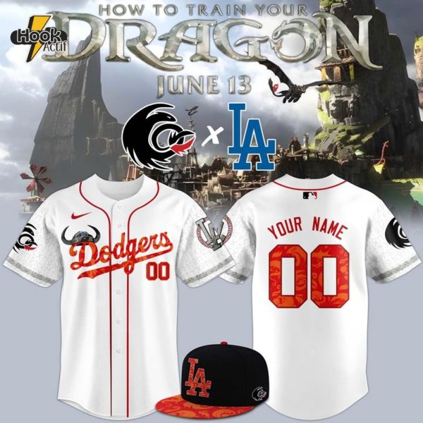Los Angeles Dodgers x How To Train Your Dragon 2025 Personalized Baseball Jersey