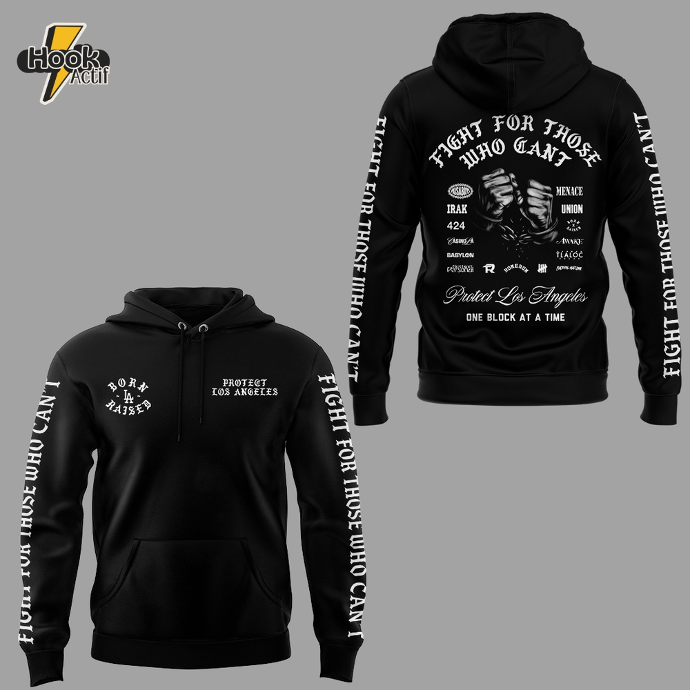 Los Angeles Dodgers x Protect los Angeles "Born Raised" Black Hoodie Los Angeles Dodgers x Protect los Angeles "Born Raised" Black Hoodie