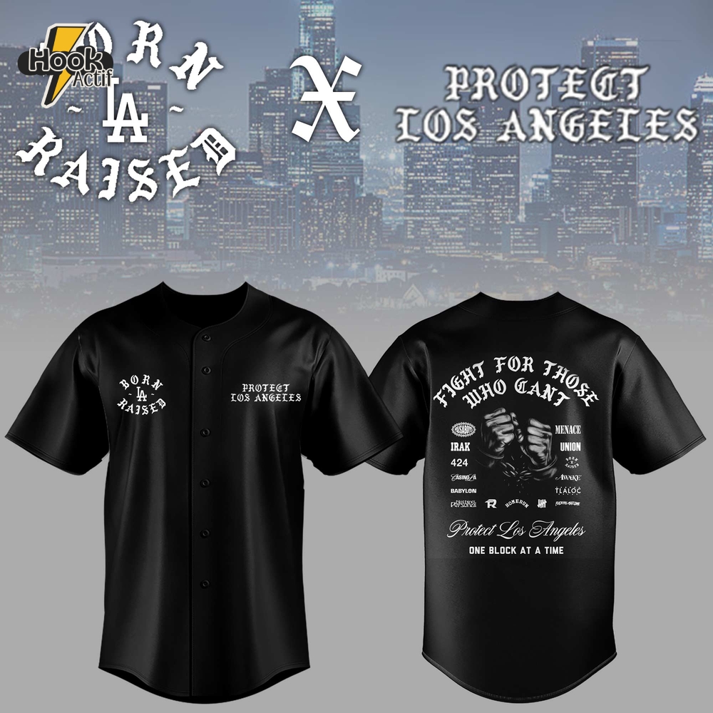 Los Angeles Dodgers x Protect los Angeles "Born Raised" Special Baseball Jersey Los Angeles Dodgers x Protect los Angeles "Born Raised" Special Baseball Jersey