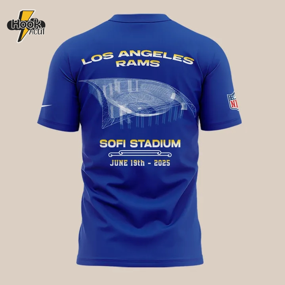 Los Angeles Rams x Post Malone The Big Ass Stadium Tour 2025 Special Blue Shirt Los Angeles Rams x Post Malone The Big Ass Stadium Tour 2025 Special Blue Shirt