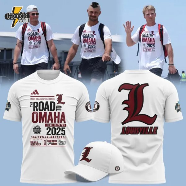 Louisville Cardinals "Getting the crew ready for Omaha" Special White Tee