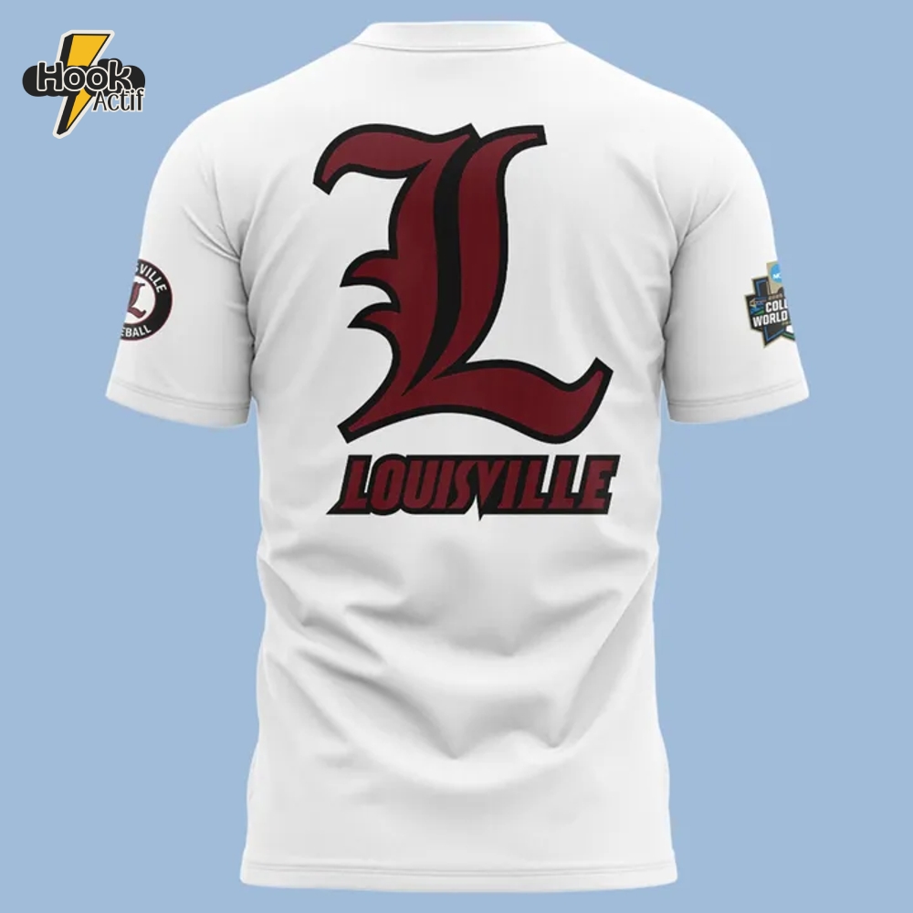 Louisville Cardinals "Getting the crew ready for Omaha" Special White Tee Louisville Cardinals "Getting the crew ready for Omaha" Special White Tee