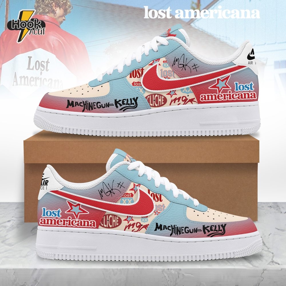 Machine Gun Kelly Lost Americana Special Air Force 1 Shoes Machine Gun Kelly Lost Americana Special Air Force 1 Shoes