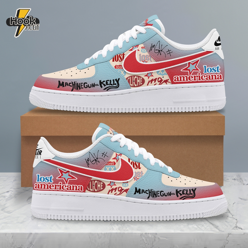 Machine Gun Kelly Lost Americana Special Air Force 1 Shoes Machine Gun Kelly Lost Americana Special Air Force 1 Shoes