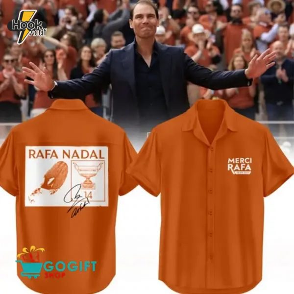Merci Rafa Rafael Nadal Roland Garros Tribute Signature Hawaiian Shirt