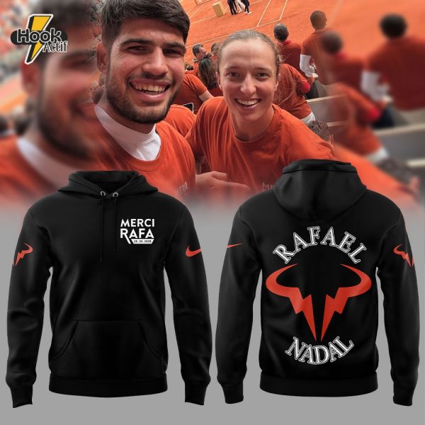 Merci Rafa' Rafael Nadal Roland Garros Tribute Special Edition Black Hoodie