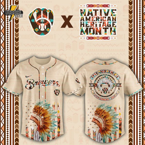 Milwaukee Brewers MLB Native American Day Jersey 2025