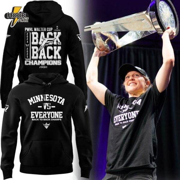 Minnesota Frost "Minnesota Vs Everyone" Back-to-Back Walter Cup Champions Black Hoodie