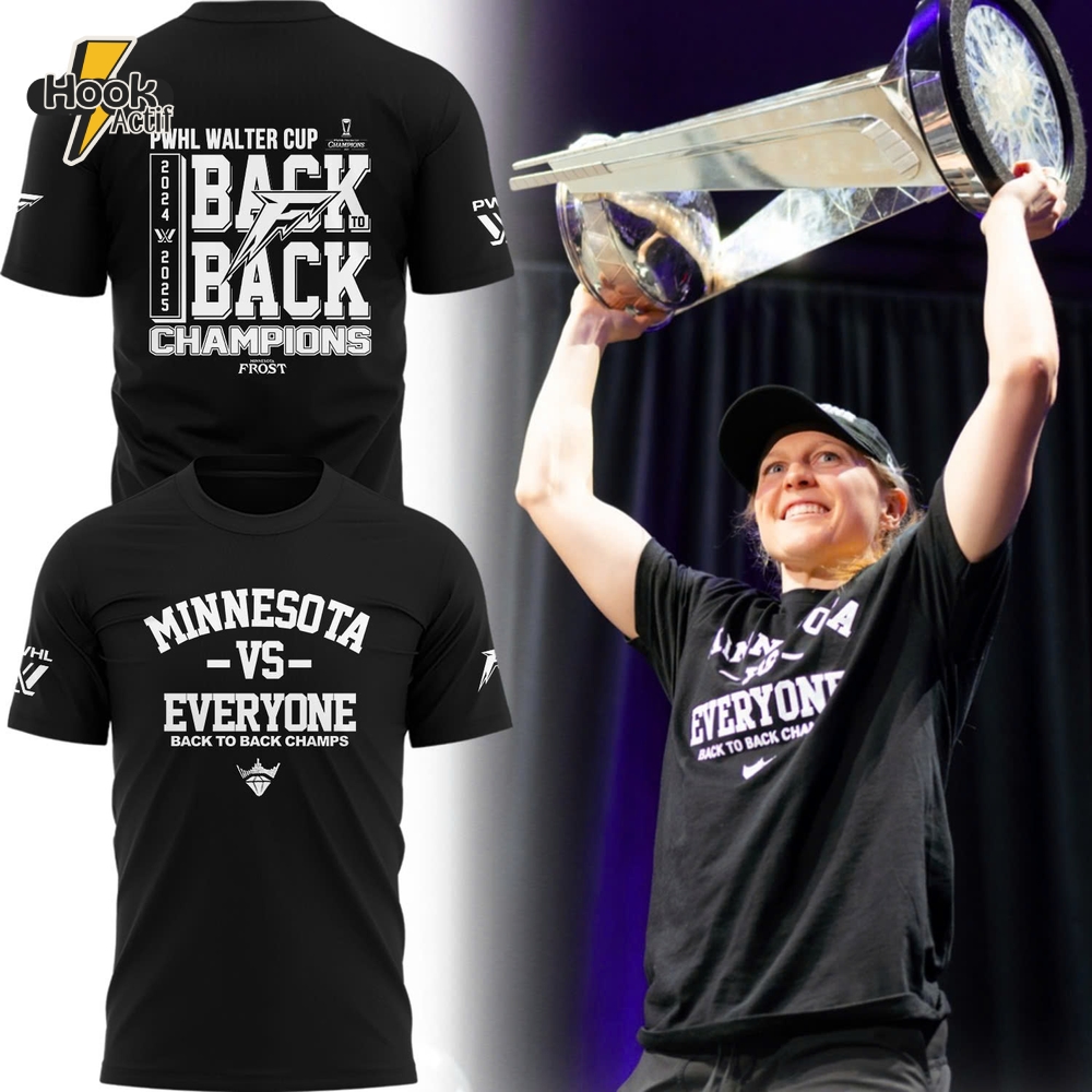 Minnesota Frost "Minnesota Vs Everyone" Back-to-Back Walter Cup Champions Black Shirt Minnesota Frost "Minnesota Vs Everyone" Back-to-Back Walter Cup Champions Black Shirt