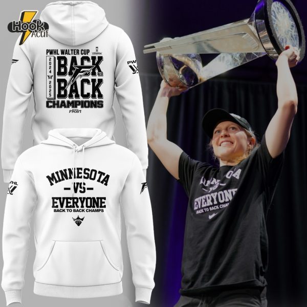 Minnesota Frost "Minnesota Vs Everyone" Back-to-Back Walter Cup Champions White Hoodie